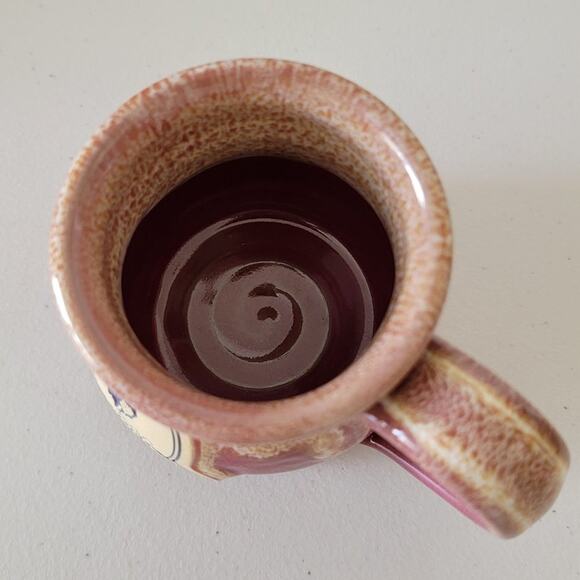 Another Broken Egg Cafe Deneen Pottery Mug Burgundy Handthrown 10oz Coffee Cup - Picture 9 of 9
